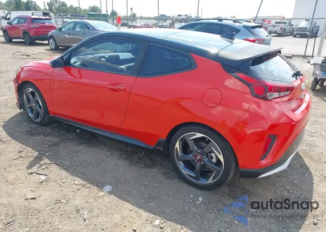 2019 Hyundai Veloster Turbo Ultimate из США, поврежденный, VIN KMHTH6AB3KU009615